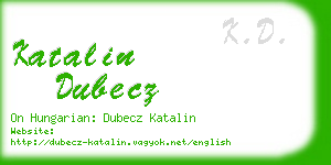 katalin dubecz business card